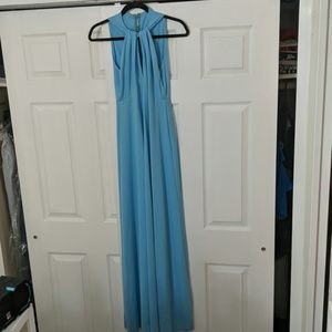 Baby blue floor length gown